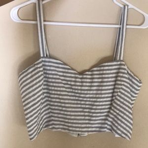WAYF Stripped Crop Top